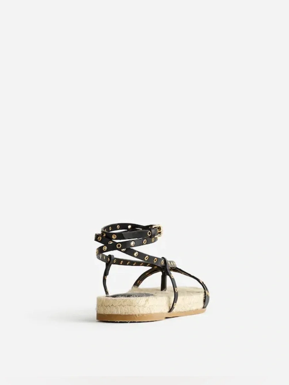 Madewell The Mira Espadrille Thong Sandal In Black Size 7.5 Nwot
